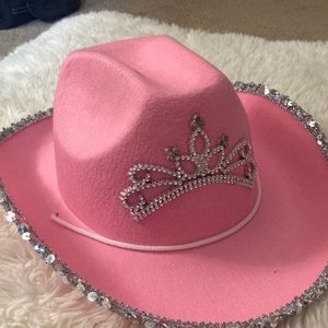 preppy pink cowgirl hat